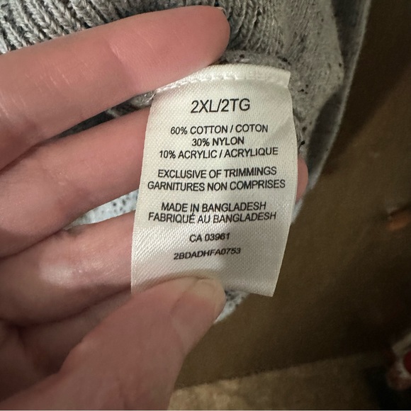 Denver Hayes Men's Speckled Grey Quarter-Zip Sweater Cozy Size 2XL NWT - Picture 10 of 11